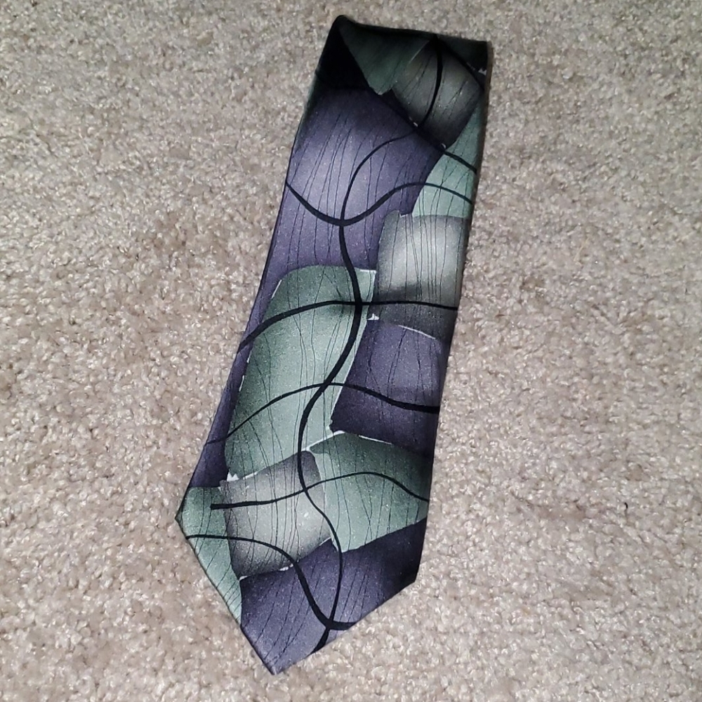 J. Garcia silk tie  - Moon Mountains - coll 51